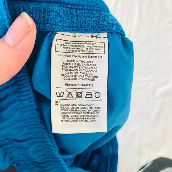 Adidas Blue Fitness Athletic Running Shorts - Picture 4 of 10